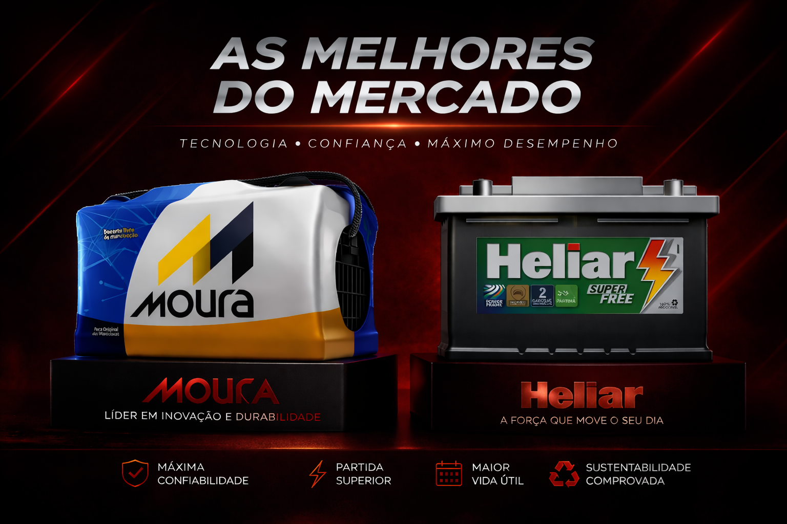 Imagem promocional de baterias para troca em Nova Lima